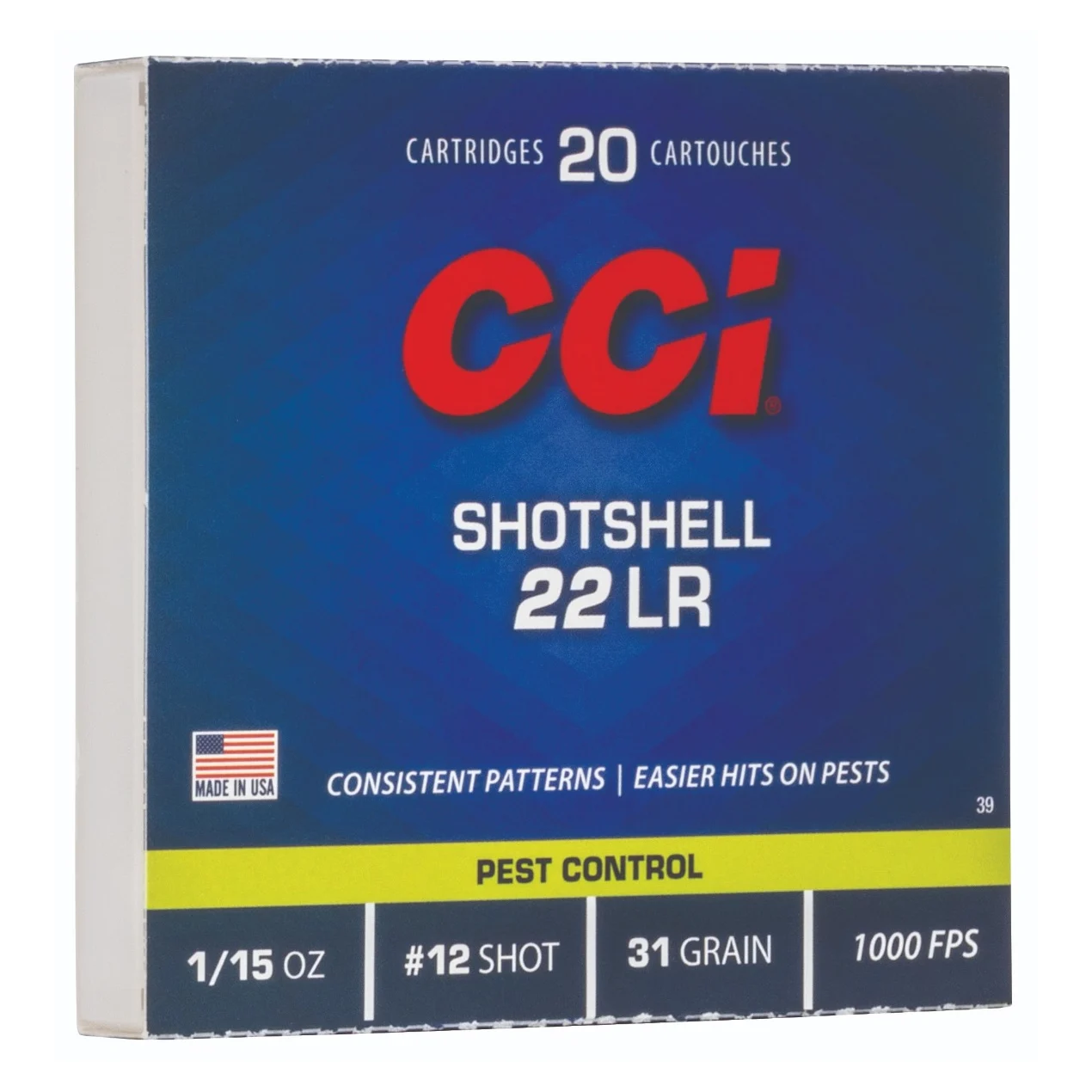 CCI Shotshell Pest Control 22 LR 12