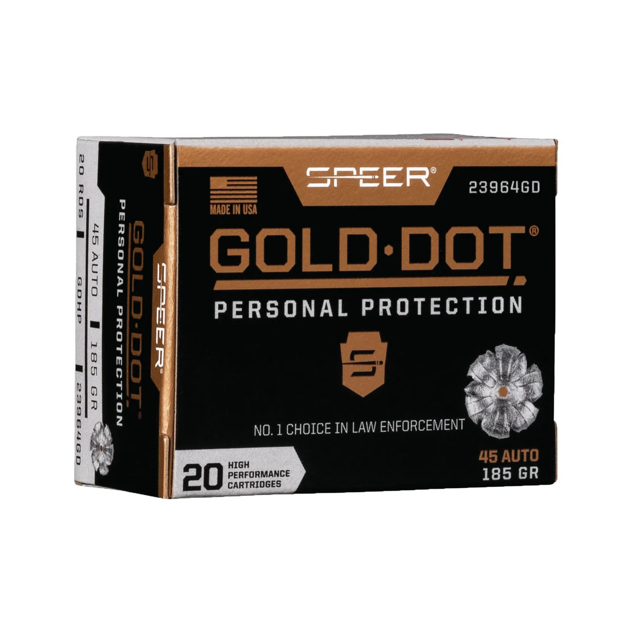 Speer Gold Dot 45 Auto 185GR GDHP