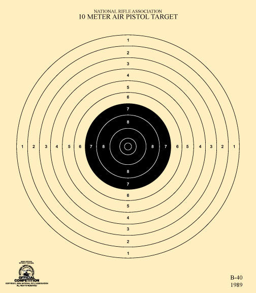 NRA air pistol target