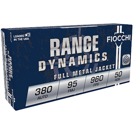 Fiocchi Range Dynamics 380 Auto 95 Grain FMJ