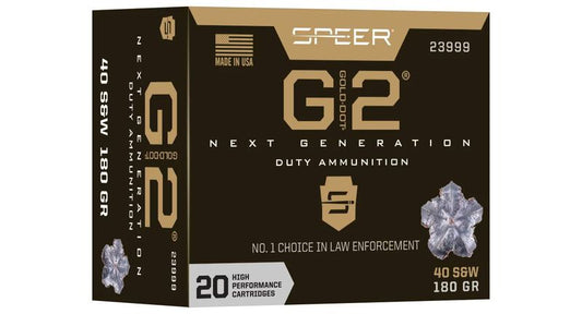 Gold Dot G2, 40 S&W, 180 Grain, G2, 1015 fps