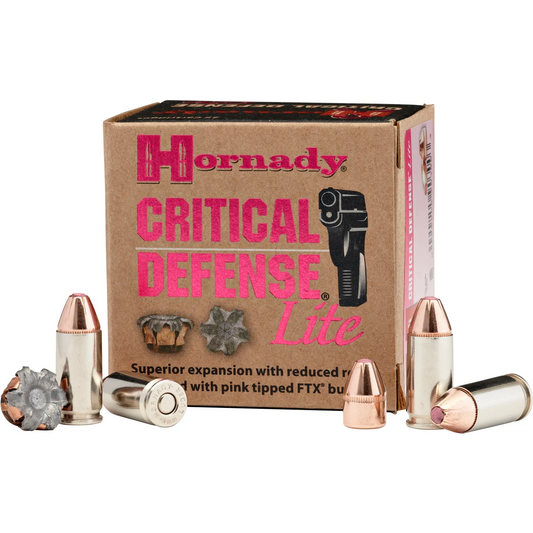 Hornady Critical Defense Lite 9mm 100GR FTX