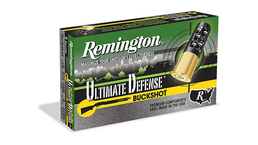 Remington Ultimate Defense Shotshell 12 Gauge 8 Pellet 2.75in Shotgun Buckshot Ammunition 20711 for Personal Defense