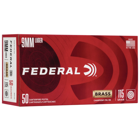 FEDERAL CHAMPION BRASS 9MM 115GR FMJ
